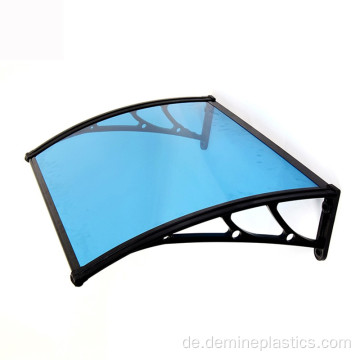 Durchscheinende blaue Regenschutzplatte aus Kunststoff-Polycarbonat